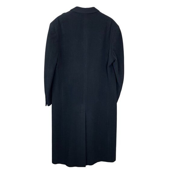 Giorgio Armani Le Collezioni Men Wool Double Breasted Trench Overcoat Black 44R - Picture 3 of 16